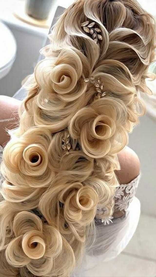 cvetovi od kose - frizura za venčanje