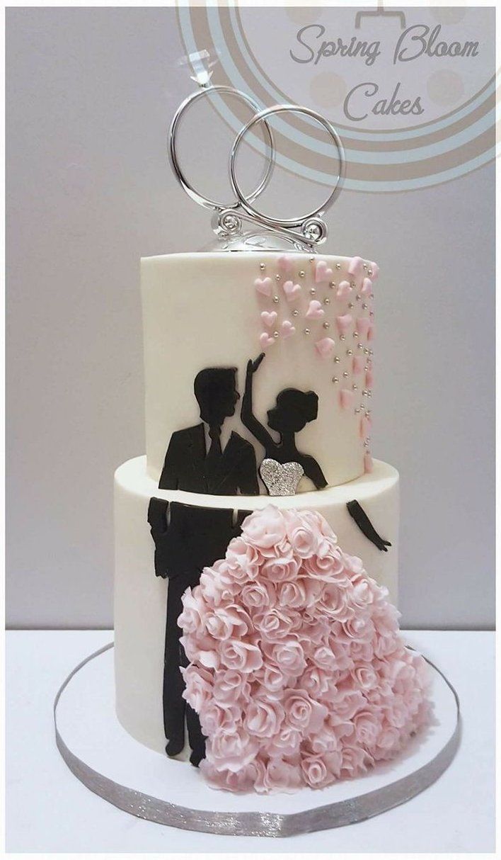 torte za svadbu - siluete