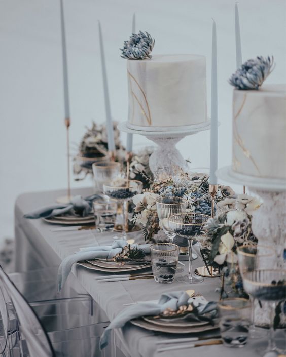 Ledena dekoracija stolova sa stilom