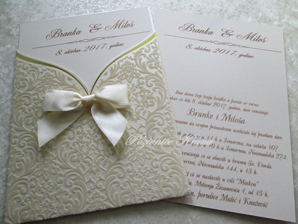 Cvetići i pozivnice za svadbu - Kruna